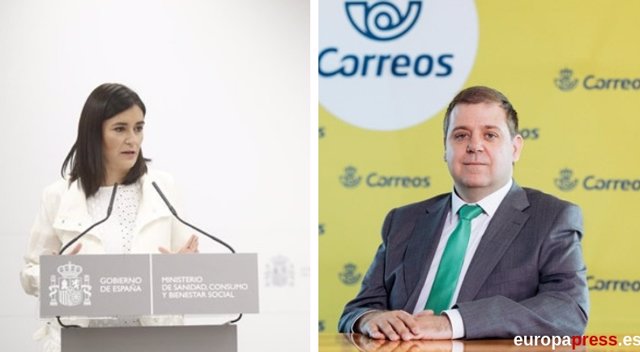 Carmen Montón y el presidente de Correos