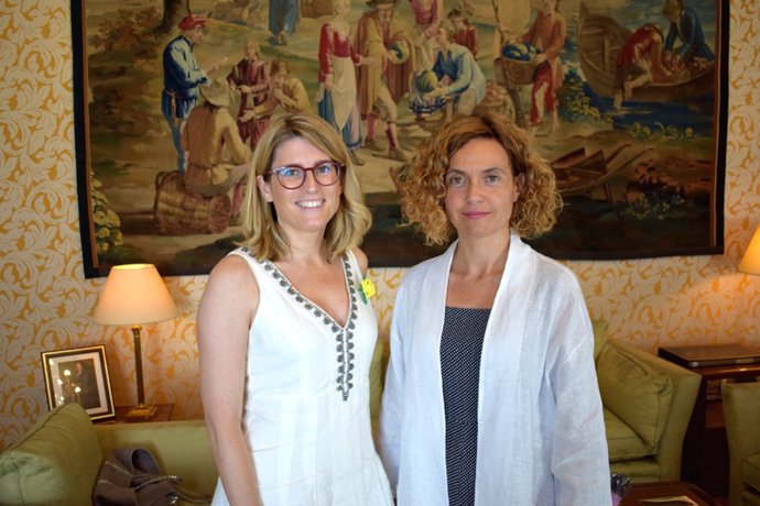 La consellera Elsa Artadi i la ministra Meritxell Batet