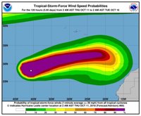 Prevén un temporal "duro" en alta mar por el acercamiento de 'Leslie' a Canarias