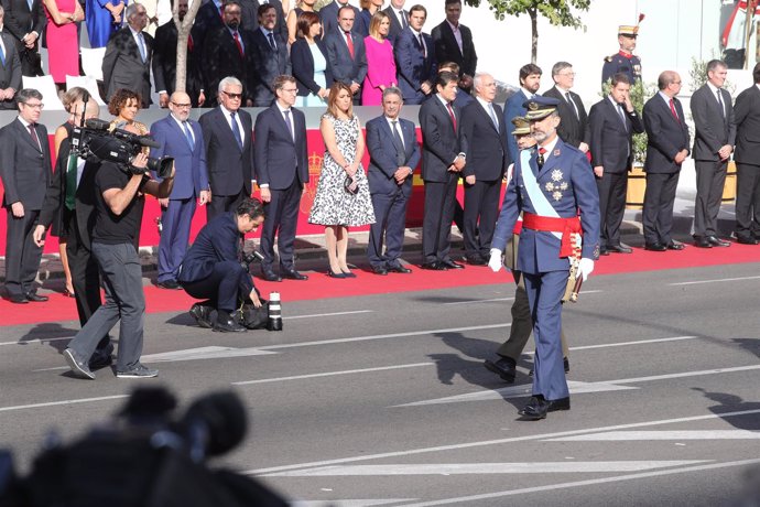 El rey Felipe VI en el desfile del 12 de octubre de 2017