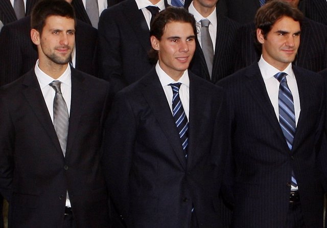 Novak Djokovic, Rafael Nadal y Roger Federer