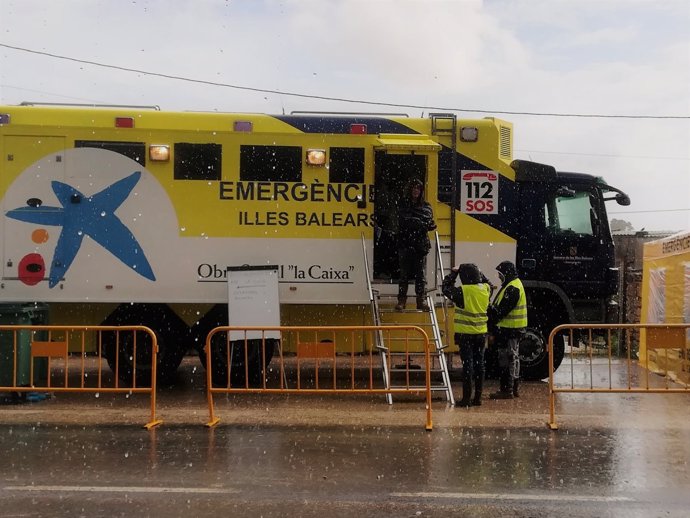 El servicio de emergencias en el puesto de mando en Sant Llorenç