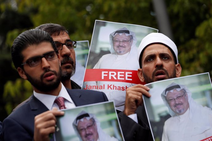 Protestas por la desaparición de Yamal Khashoggi 