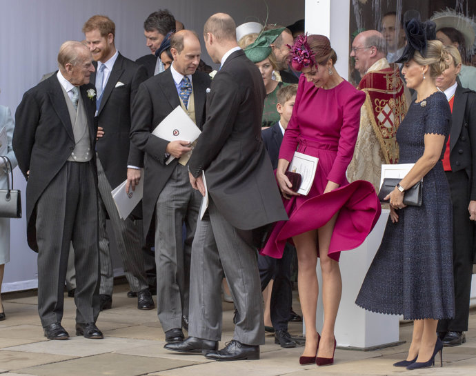Kate Middleton lucha contra el viento