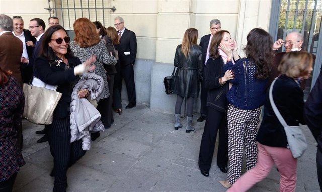 La juez María Núñez Bolaños en una concentración de jueces y fiscales