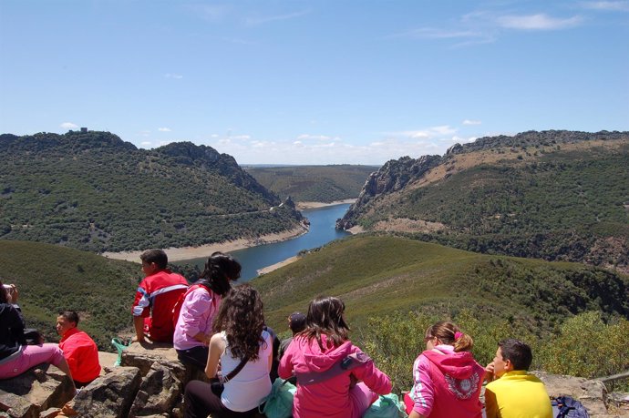 Visitantes en el Parque Nacional de Monfragüe
