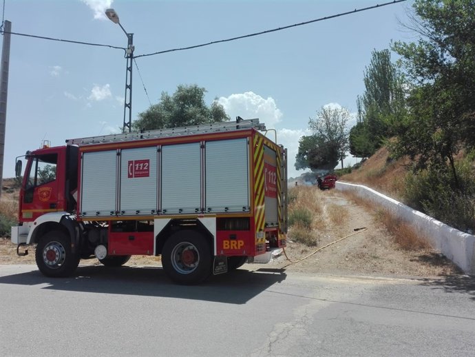 Un camión de Bomberos
