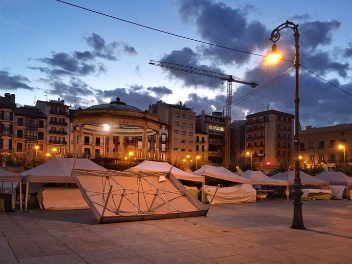 Foto del paso de Leslie por Pamplona