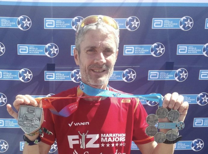 El atleta Martín Fiz en el Maratón de Londres
