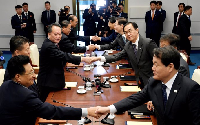 Encuentros entre los representantes de las dos Coreas en Panmunjon