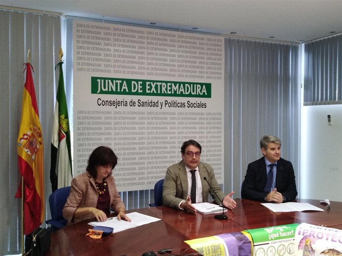 José María Vergeles en la presentación de la campaña de prevención de la gripe