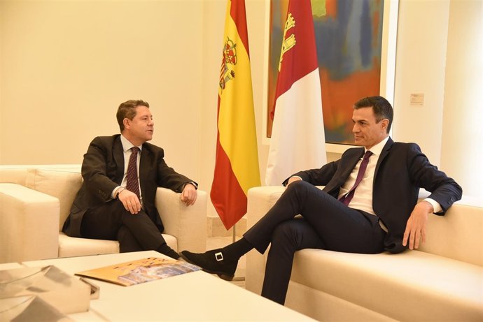 Pedro Sánchez y Emiliano García-Page, reunión en Moncloa