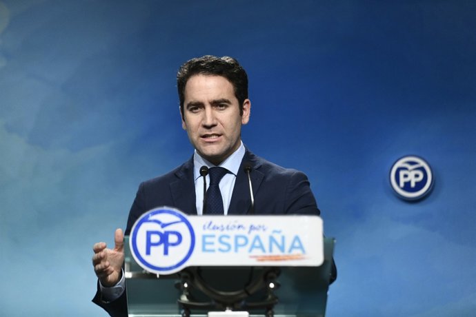 Roda de premsa de Teodoro García Egea, secretari general del Partit Popular