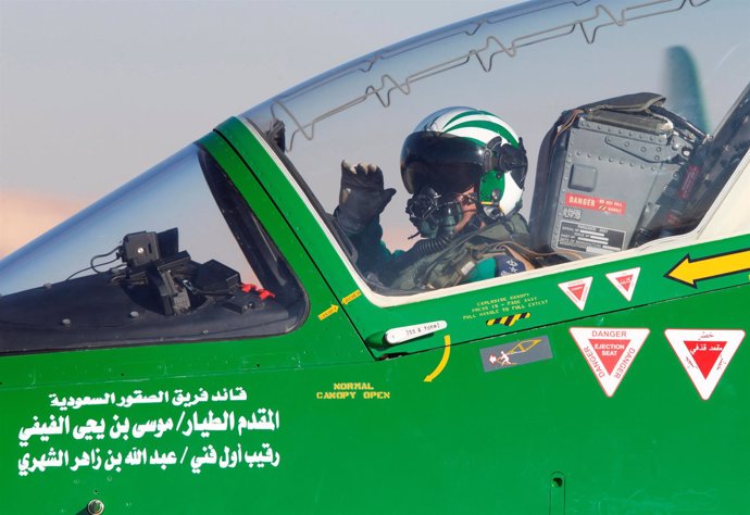 Un piloto de la aviación saudí