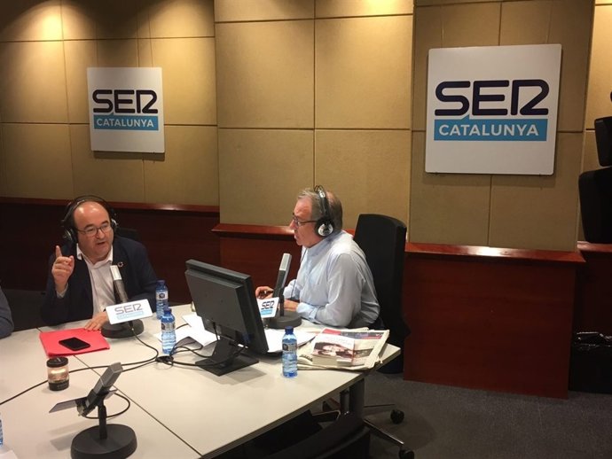 Miquel Iceta amb Josep Cuní en la Cadena Ser
