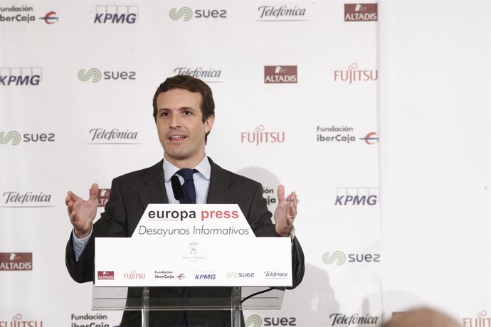 Pablo Casado, president del PP, protagonitza l'Esmorzar Informatiu d'Europa 