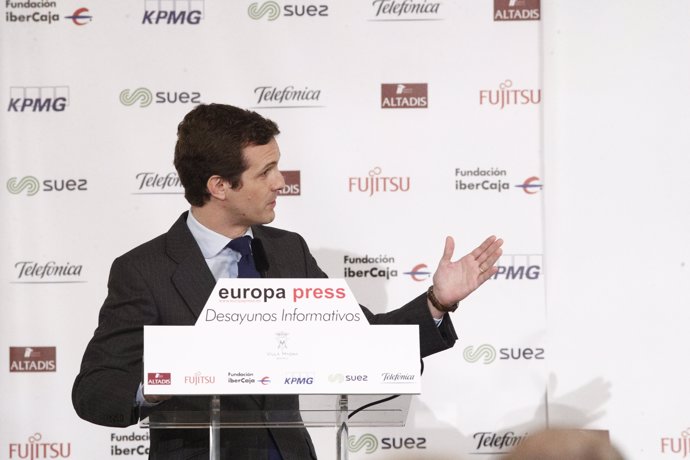 Pablo Casado, president del PP, protagonitza l'Esmorzar Informatiu d'Europa 