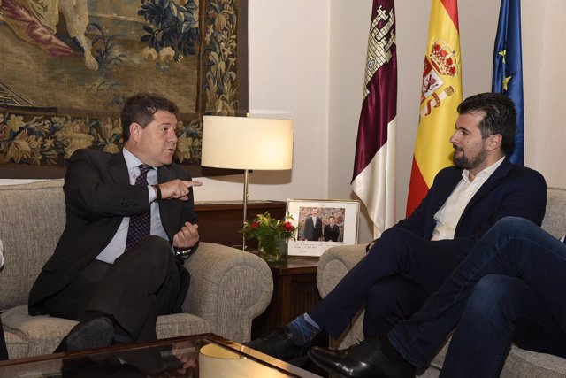El secretario del PSOE de Castilla y León, Luis Tudanca, y Page