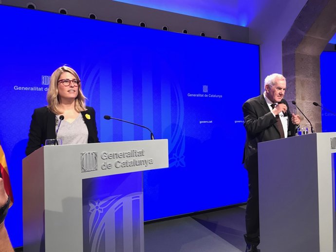 La portaveu del Govern, I.Artadi, i el conseller d'Exteriors, I.Maragall
