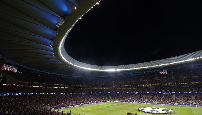 Afición del Atlético de Madrid en el Wanda Metropolitano