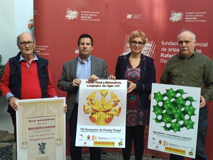 Ruz y Expósito (centro) presentan el VII Encuentro de Poesía Visual