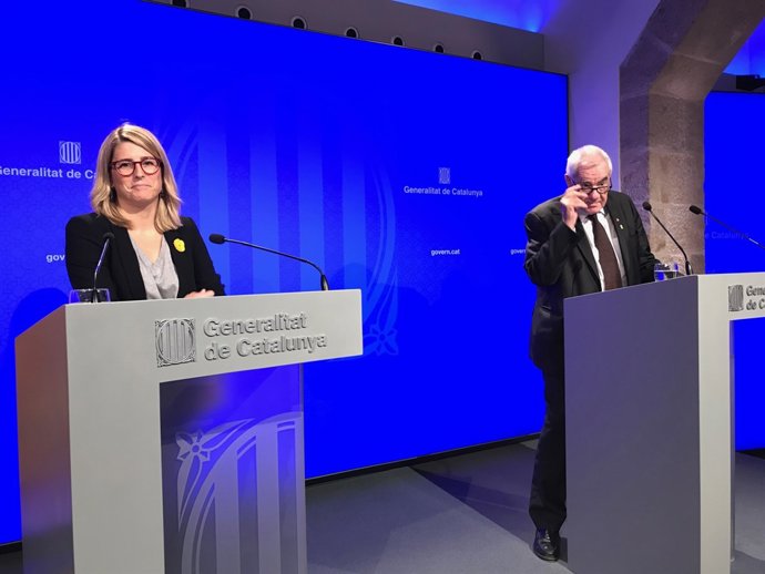 La portaveu del Govern, E.Artadi, i el conseller d'Exteriors, E.Maragall