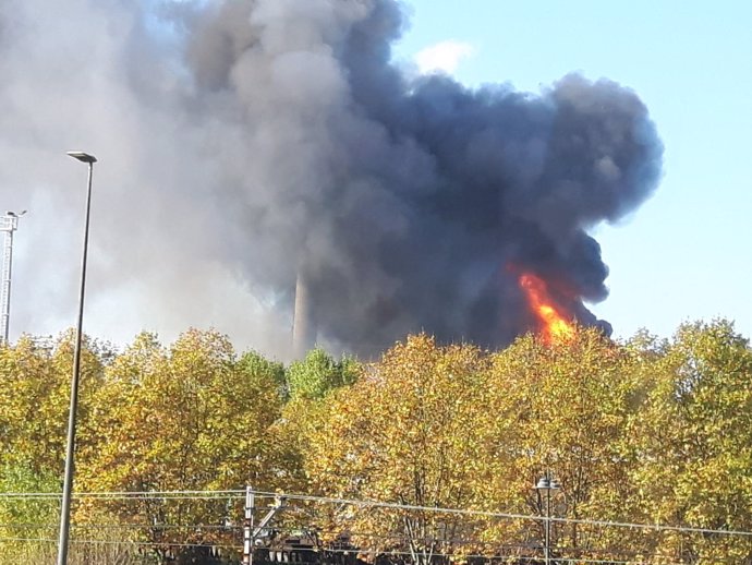 Incendio en ArcelorMittal en Asturias