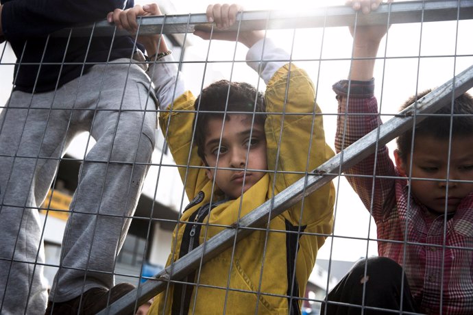 Niños refugiados en Grecia
