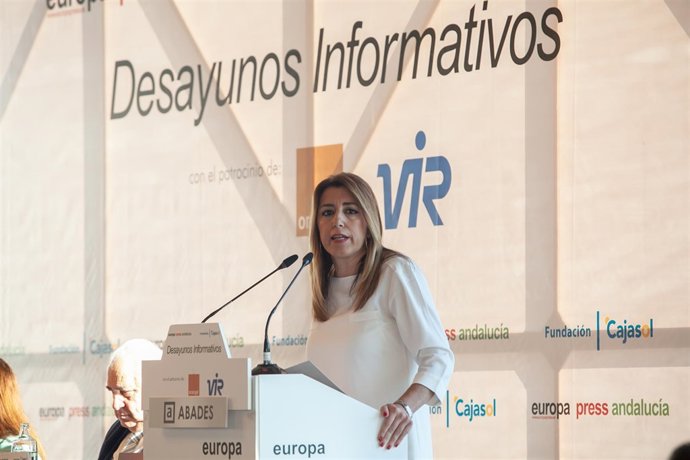 Susana Díaz, en los Desayunos de Europa Press Andalucía