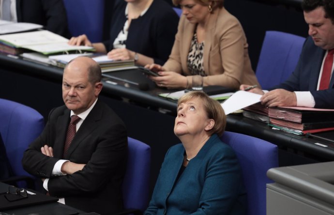 Angela Merkel en el Parlamento alemán
