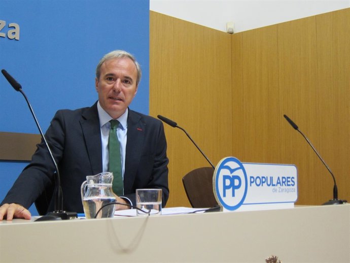 El portavoz municipal del PP, Jorge Azcón