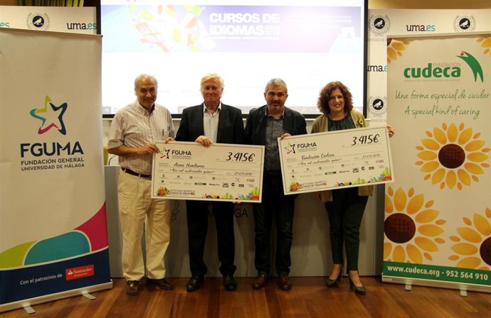 Entrega cheque solidario a acoes honduras cooperación y cudeca concierto solidar