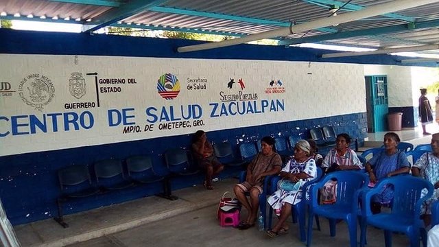 Centro de salud en Zacualpan, México