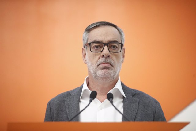 El secretario general de Ciudadanos, José Manuel Villegas, ofrece una rueda de p