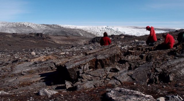 Rocas en Groenlandia donde se hallaron los supuestos fósiles de estromatolitos