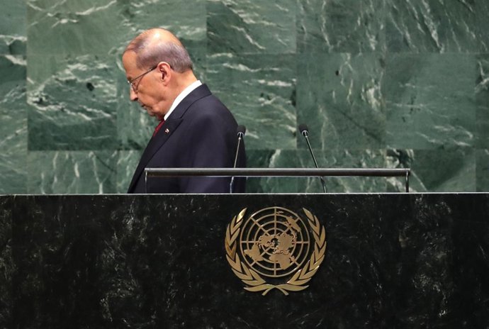 El presidente de Líbano, Michel Aoun, ante la Asamblea General de la ONU