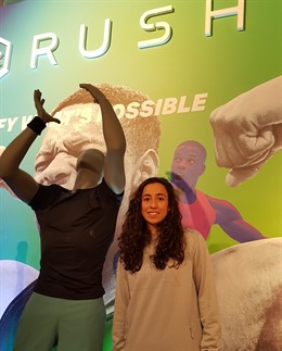 Silvia Domínguez, internacional de baloncesto en presentación de Under Armour