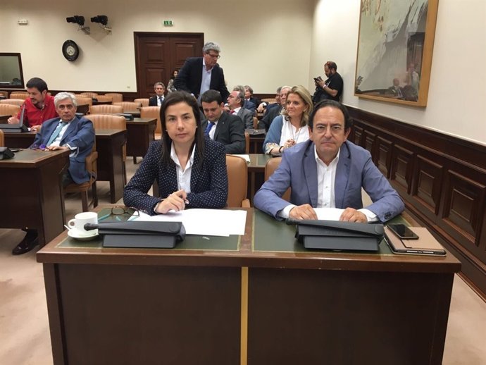 El senador Luis Aznar, secretario primero de la Mesa del Senado