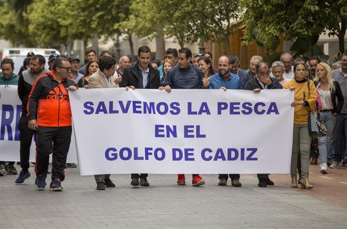 Protesta en Huelva de los pescadores