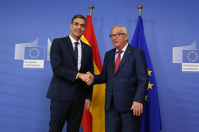 Pedro Sánchez y Jean Claude Juncker