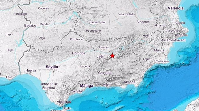 Registrado un terremoto de magnitud 4.2 en Jódar 