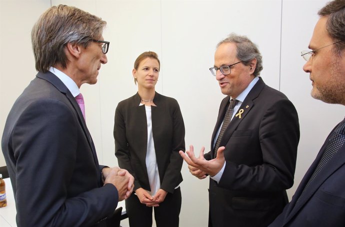 El presidente Quim Torra con el presidente del cantón de Zurich