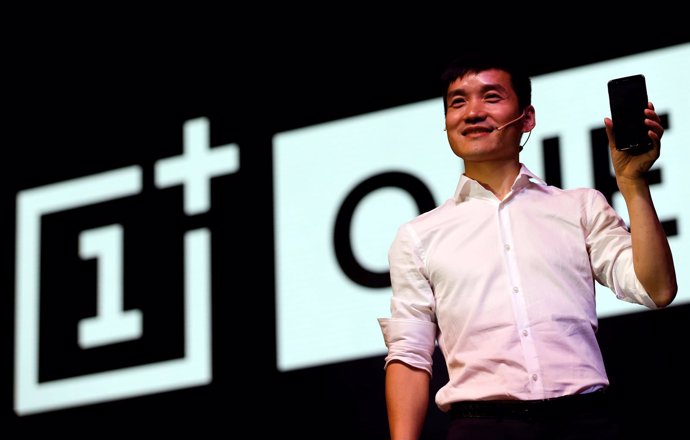 Pete Lau, founder and CEO of China's mobile company OnePlus, attends the launch 