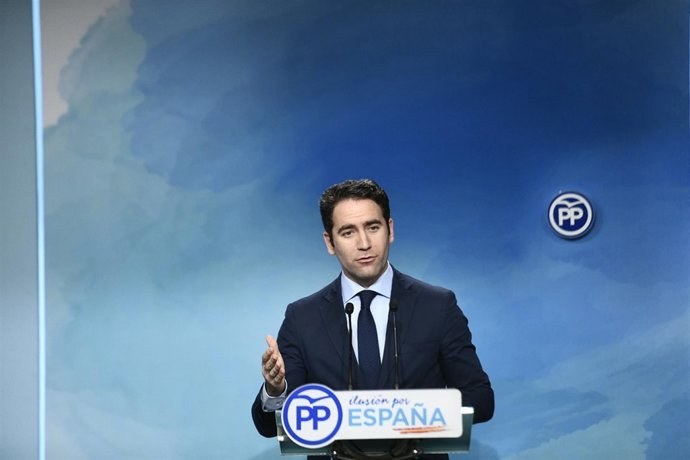 Rueda de prensa de Teodoro García Egea, secretario general del Partido Popular