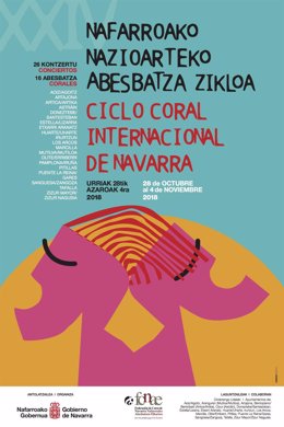 Cartel de la edición 2018 del Ciclo Coral Internacional de Navarra
