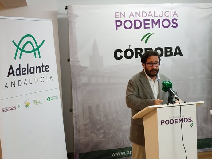 El candidato de Adelante Andalucía, David Moscoso
