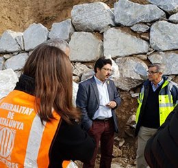 Isidre Gavín ha visitat les obres de millora de la C-28