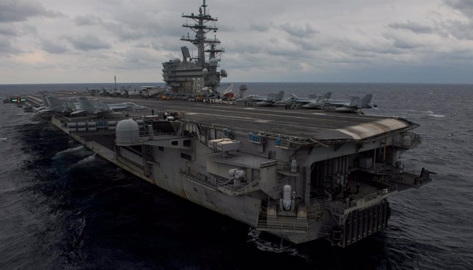 El portaaeronaves estadounidense 'USS Ronald Reagan'
