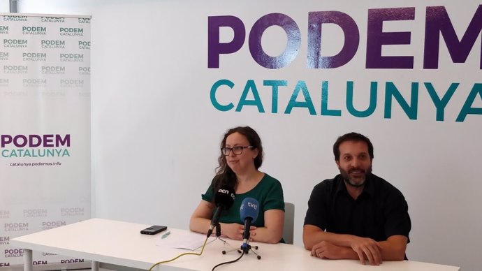 La nueva secretaria general de Podem, Noelia Bail, en rueda de prensa