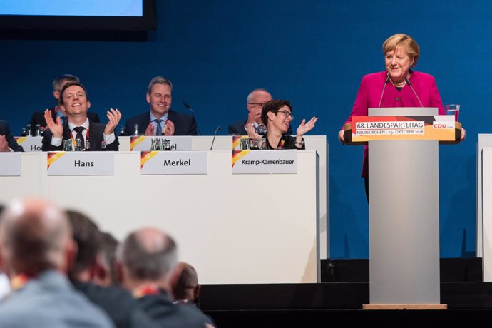 Angela Merkel en el congreso de la CDU